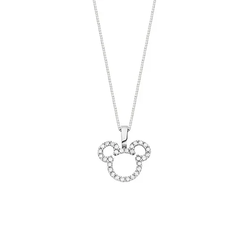 Pingente Baby Mickey em Ouro Branco 18k com Diamantes, 9mm — imagem 1