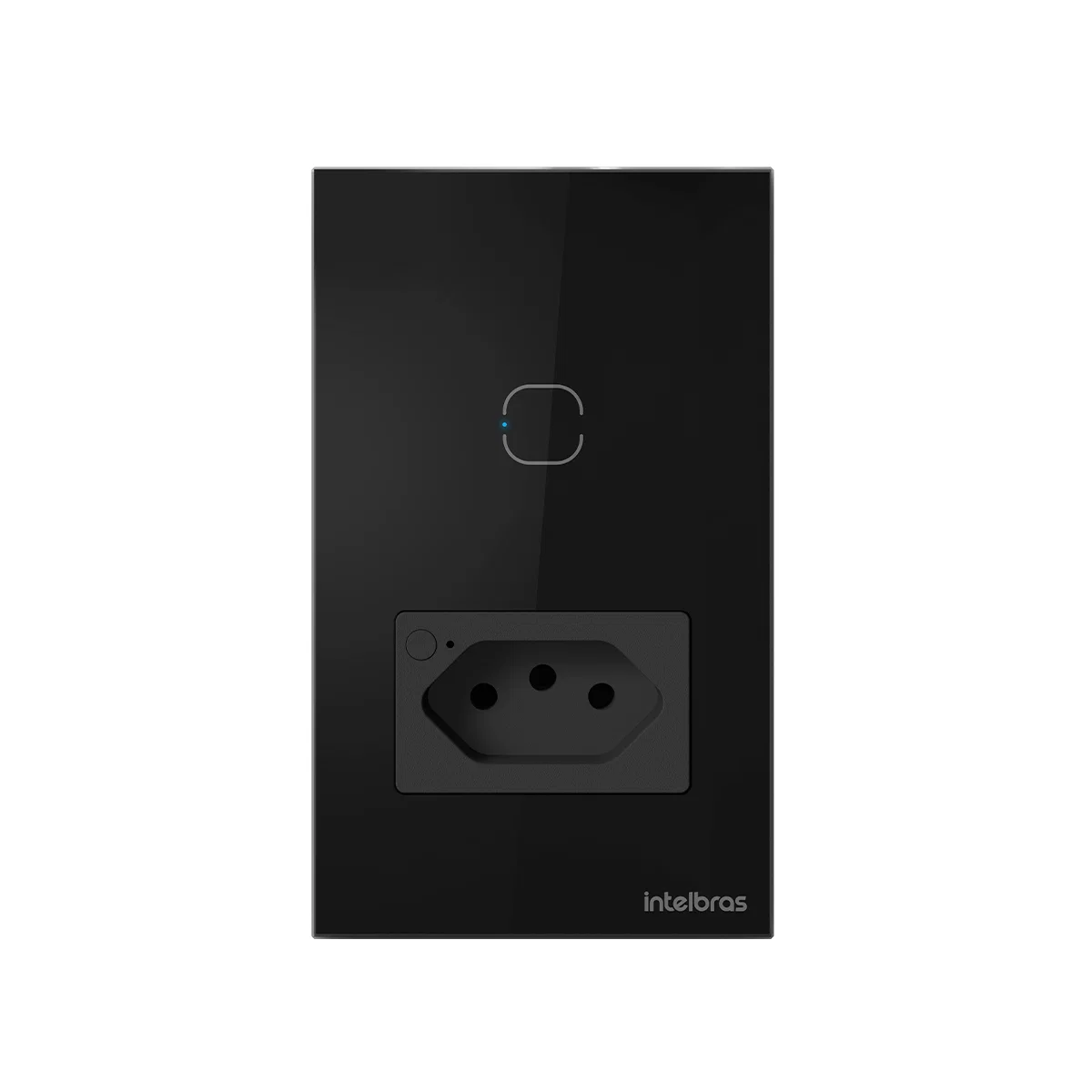 Tomada com Interruptor inteligente Wi-Fi Touch Preto ETW 1011 Intelbras — imagem 1