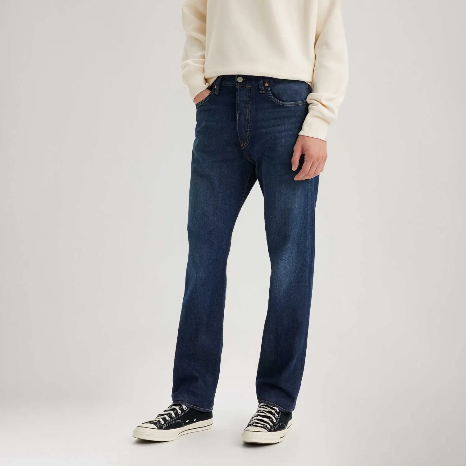 Calça Jeans Levi's® 501 Slim Taper Lavagem Escura
