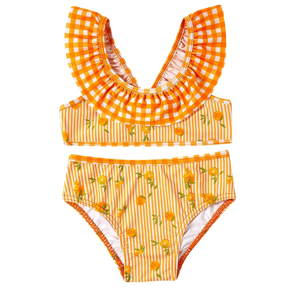 Biquíni Praia Toddler Laranja Elastano Proteção Uv 50+ Tip Top