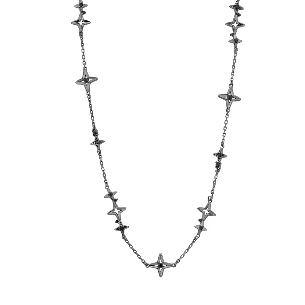 Colar Life Signature Estrelas com Banho de Ródio Negro — imagem 1