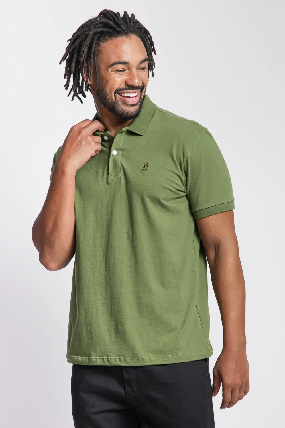 Polo Piquet Gola Filete Polo Wear Verde Escuro