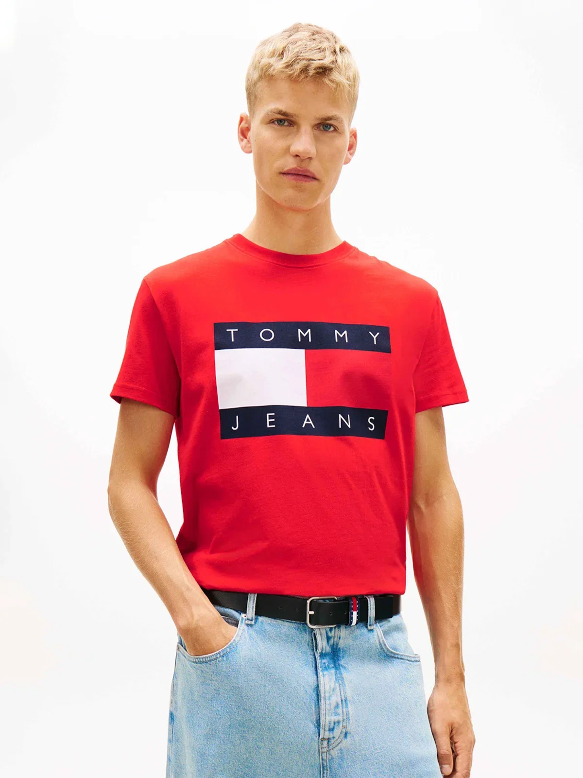 Camiseta de Gola Redonda com Emblema da Bandeira — imagem 1