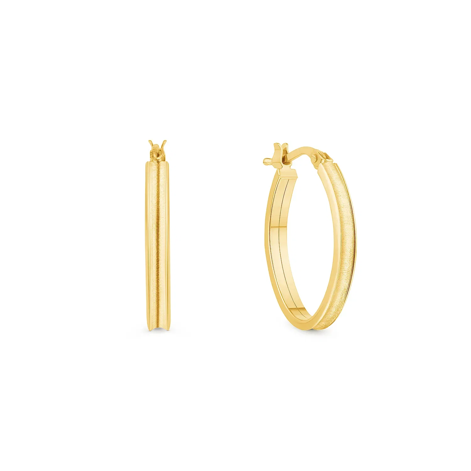 Argola Oval em Ouro Amarelo 18k, 24mm — imagem 1