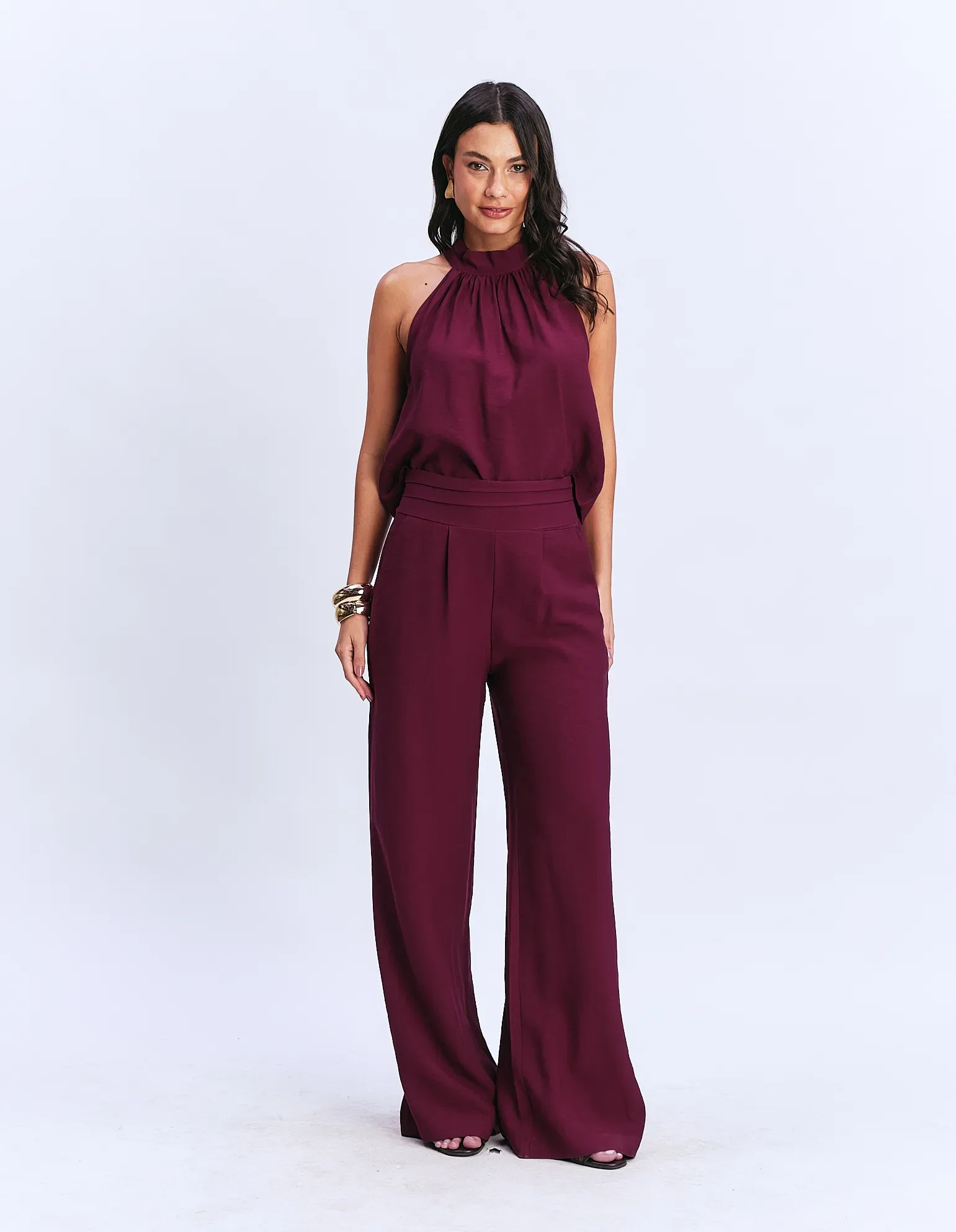 Calça Pantalona - Marsala