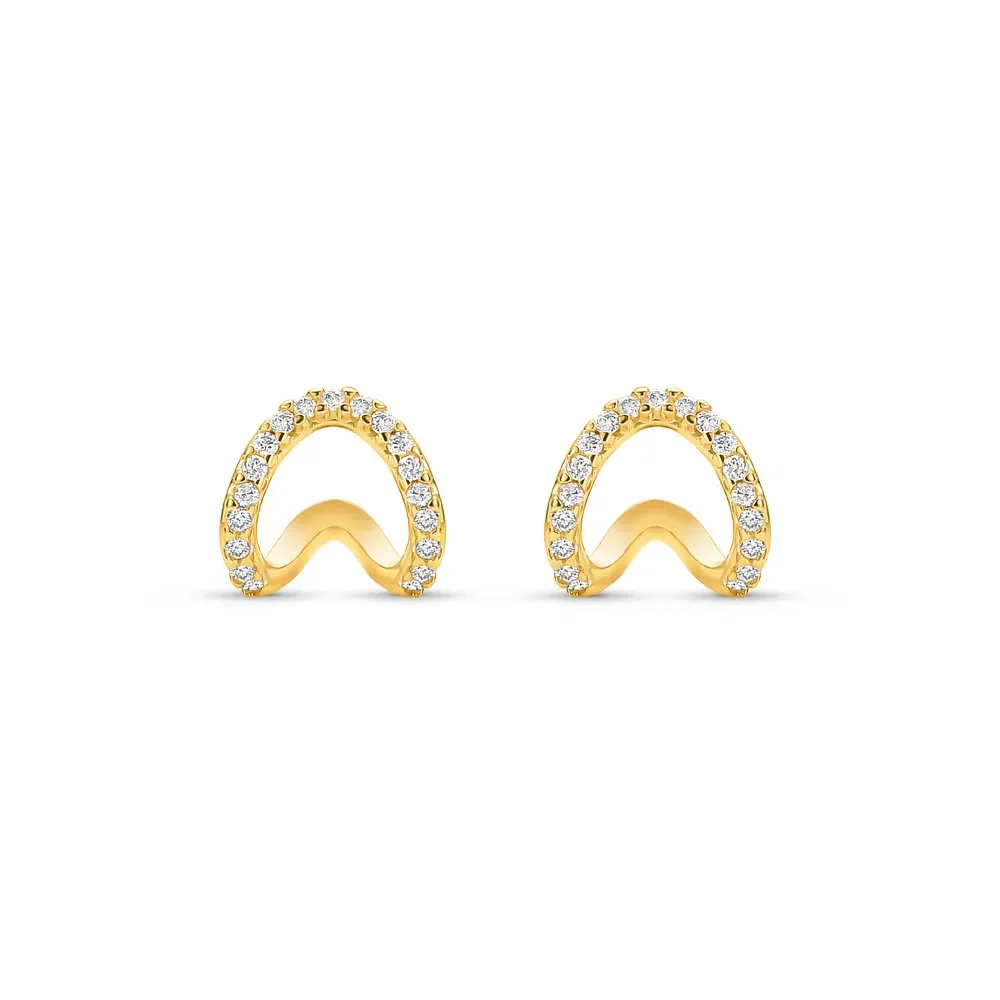 Brinco Existência em Ouro Amarelo 18k com Diamantes