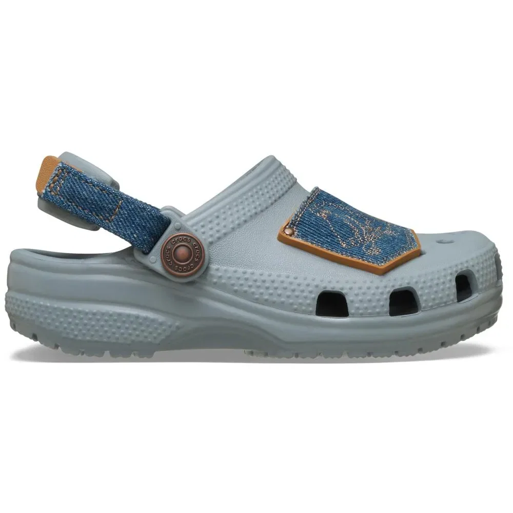Classic Denim Adjustable Backstrap Clog Infantil