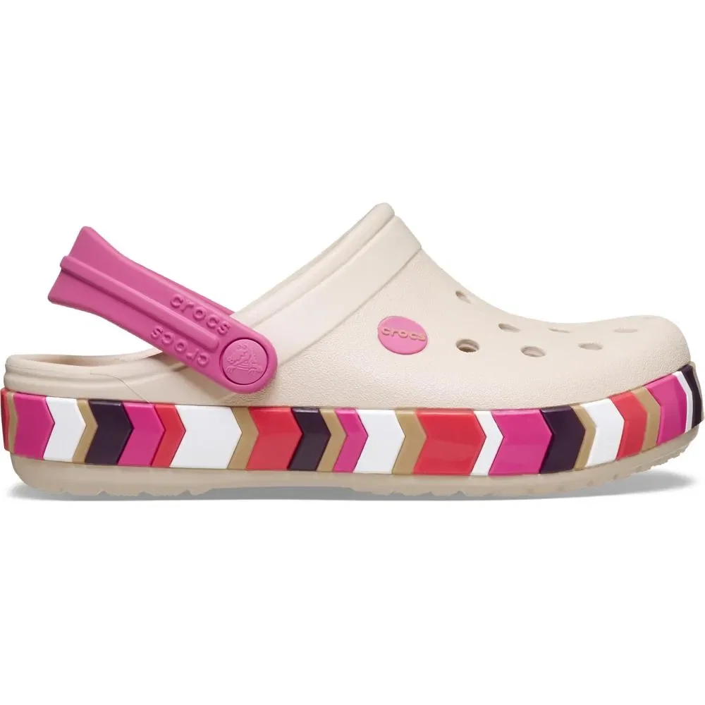 Crocband Chevron Band Clog Juvenil