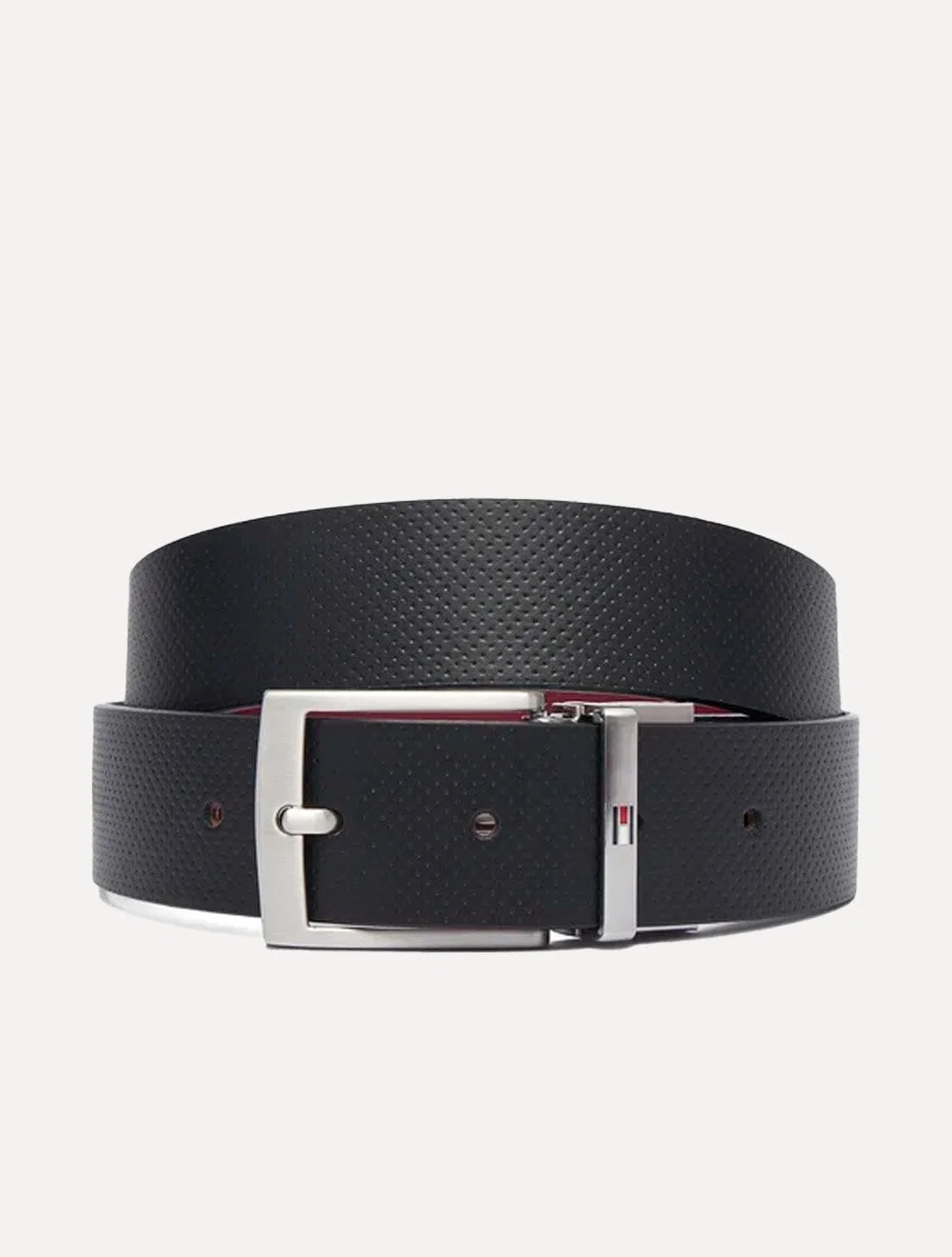 Cinto Tommy Hilfiger Masculino Couro Adan 3.5 Pebble Preto