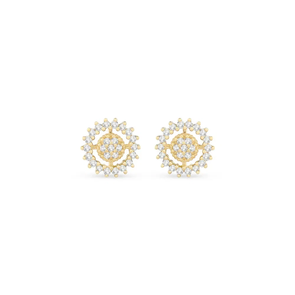 Brinco Spot em Ouro Amarelo 18k com Diamantes — imagem 1