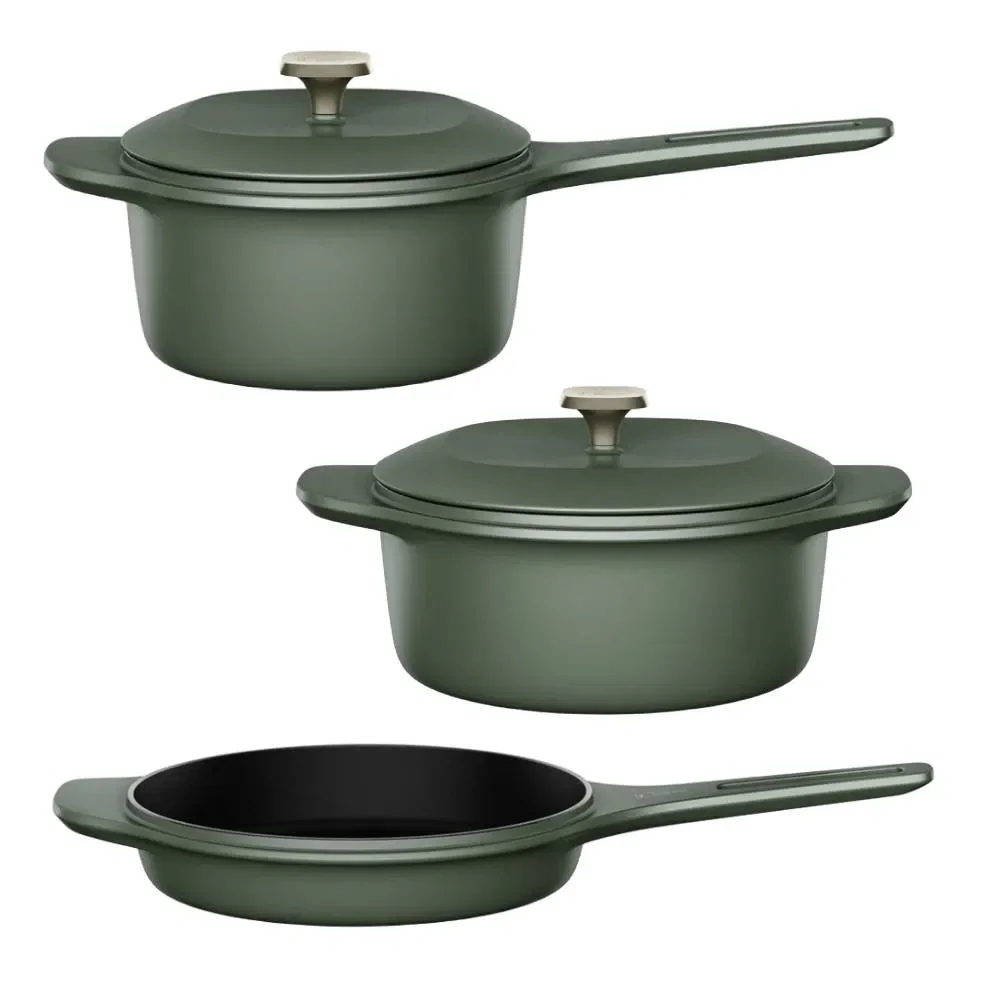 Kit Panela Ferro Fundido Molheira Electrolux + Panela de Ferro Fundido Caçarola + Frigideira de Ferro Fundido Electrolux Linha 100 Anos Celebre — imagem 1