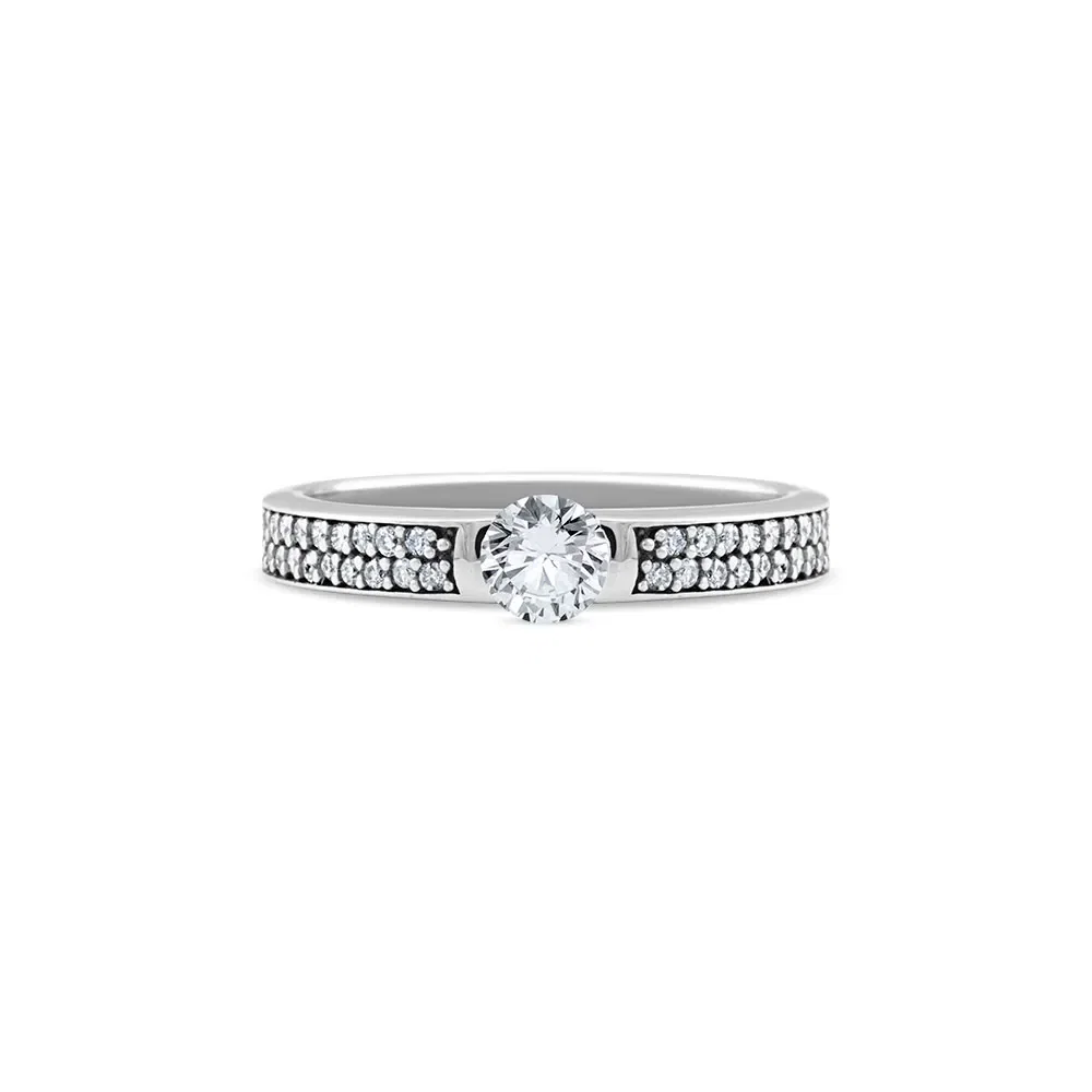 Anel Solitário Promise em Ouro Branco 18k com 0,56ct de Diamante — imagem 1