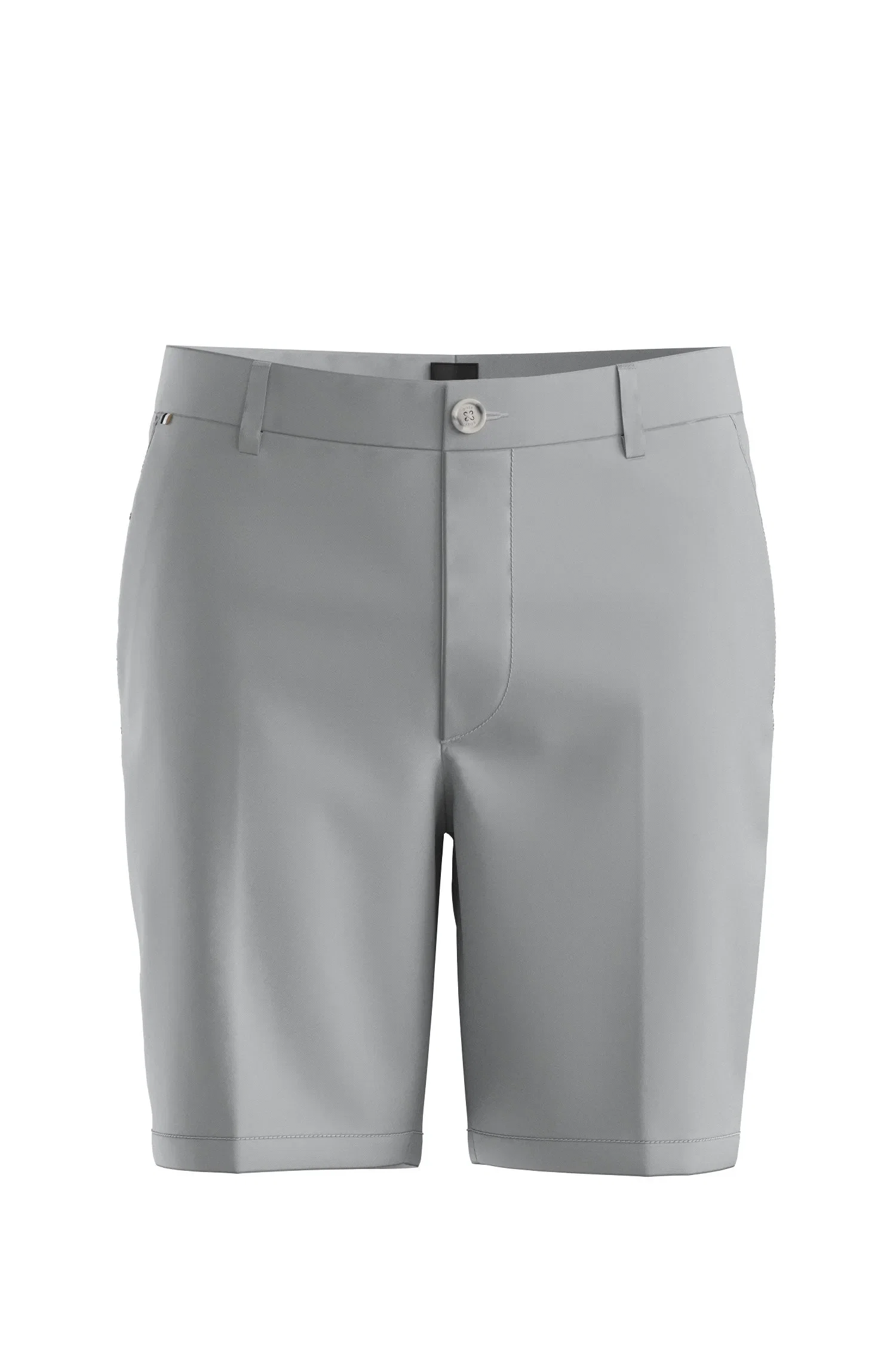 Shorts De Ajuste Moderno Em Sarja De Algodão Elástica — imagem 1