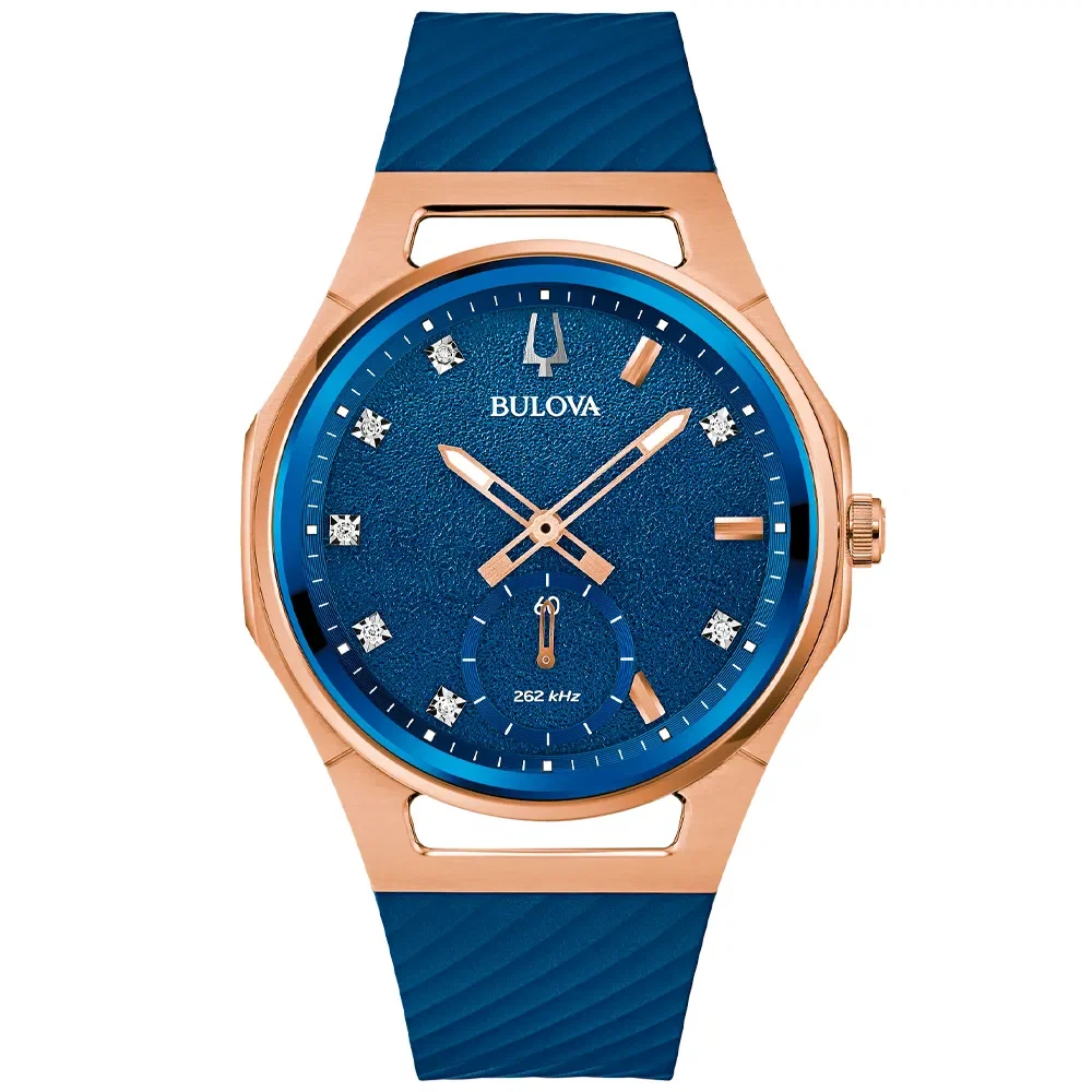 Relógio Bulova Curv Feminino em Silicone Azul 97P174N — imagem 1