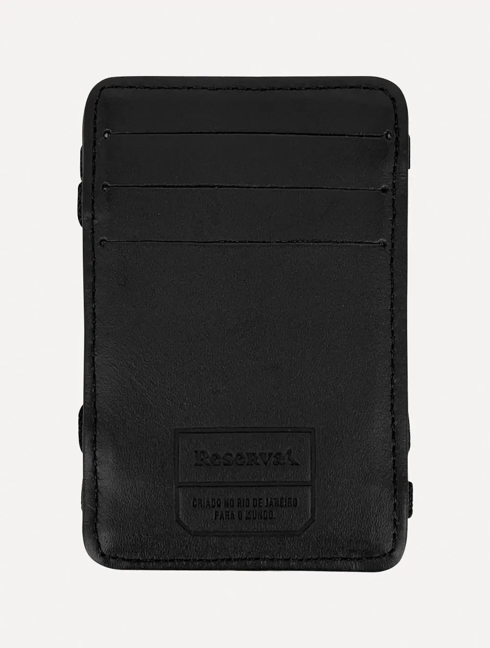 Carteira Reserva Masculina Couro Neutral Mágica Preta