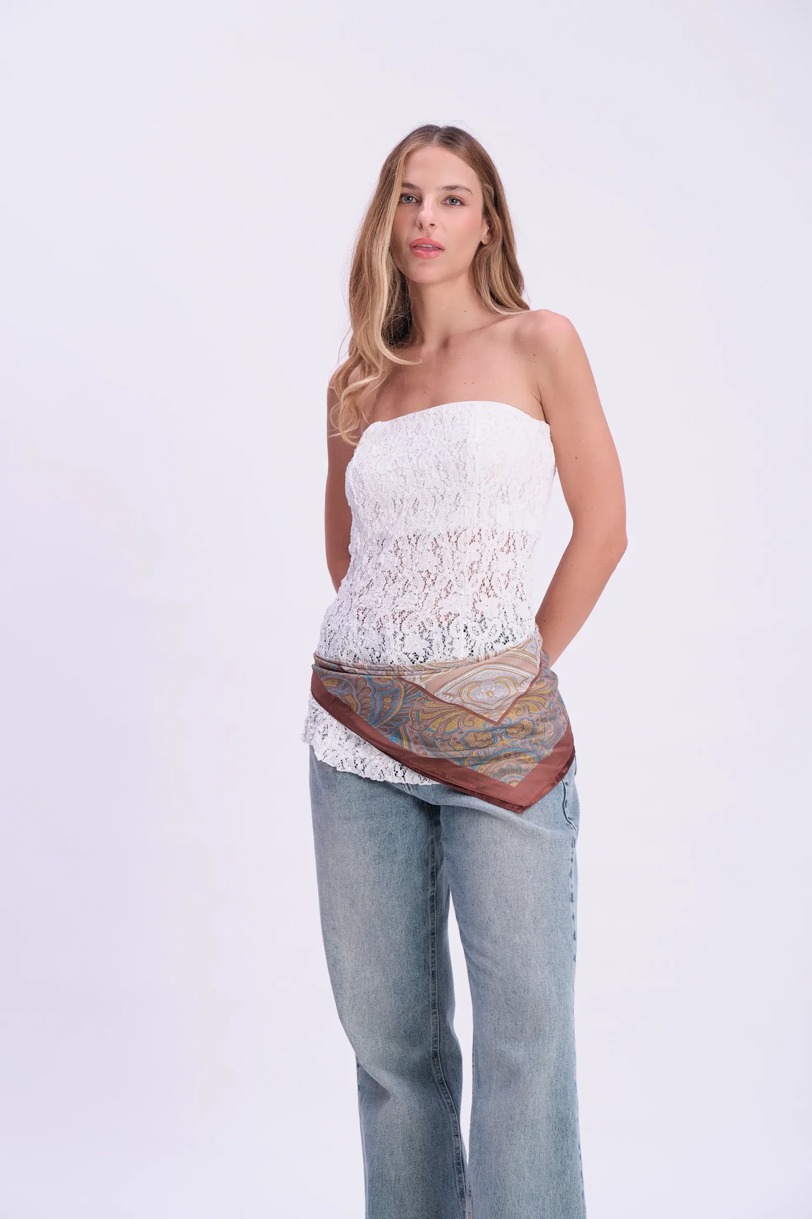 Lenço Estampa Glam - Marrom
