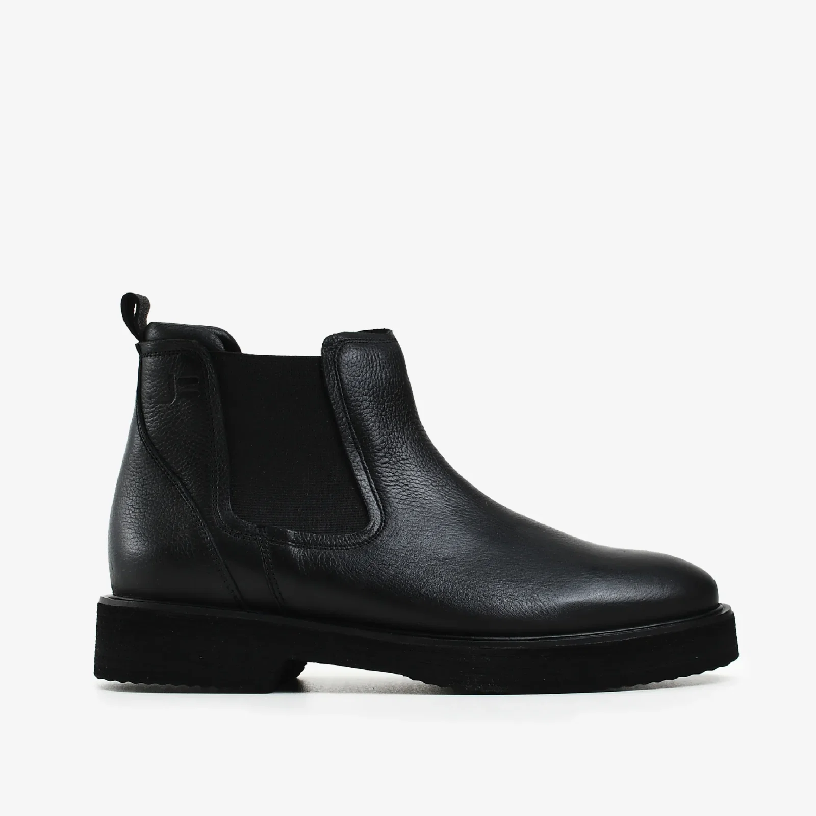 Bota Coturno Masculino Cano Baixo Preto Couro