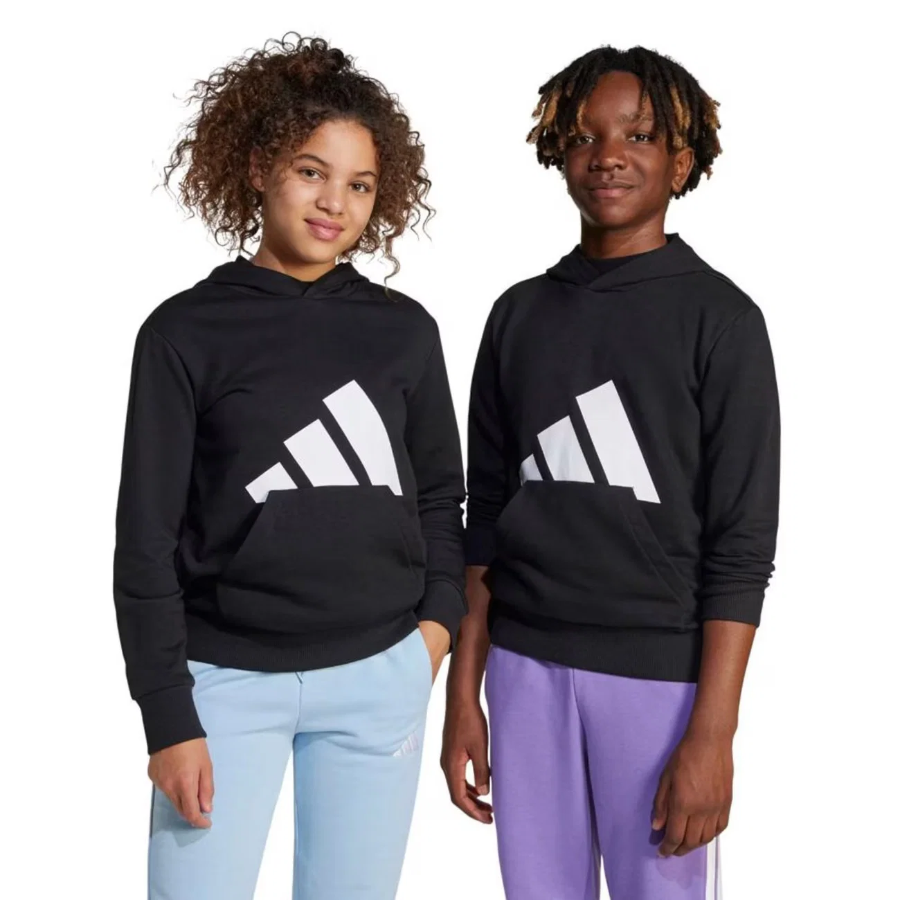 Blusão de Moletom Infantil Adidas Big Logo com Capuz — imagem 1
