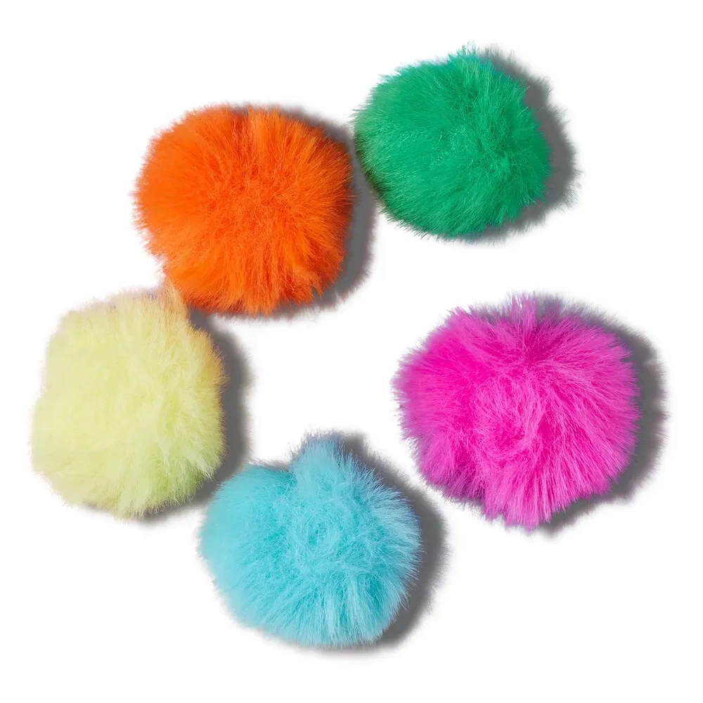 80S Neon Puff Ball Pack com 5 peças