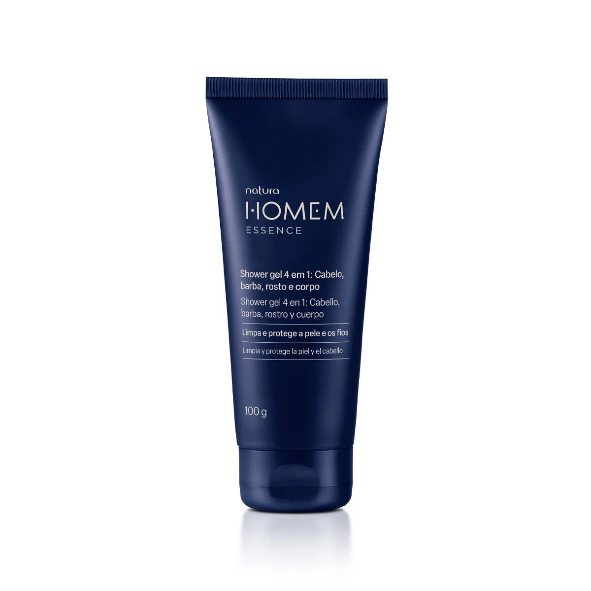 Shower Gel 4 em 1 Cabelo, Barba, Rosto e Corpo Natura Homem Essence 100 g