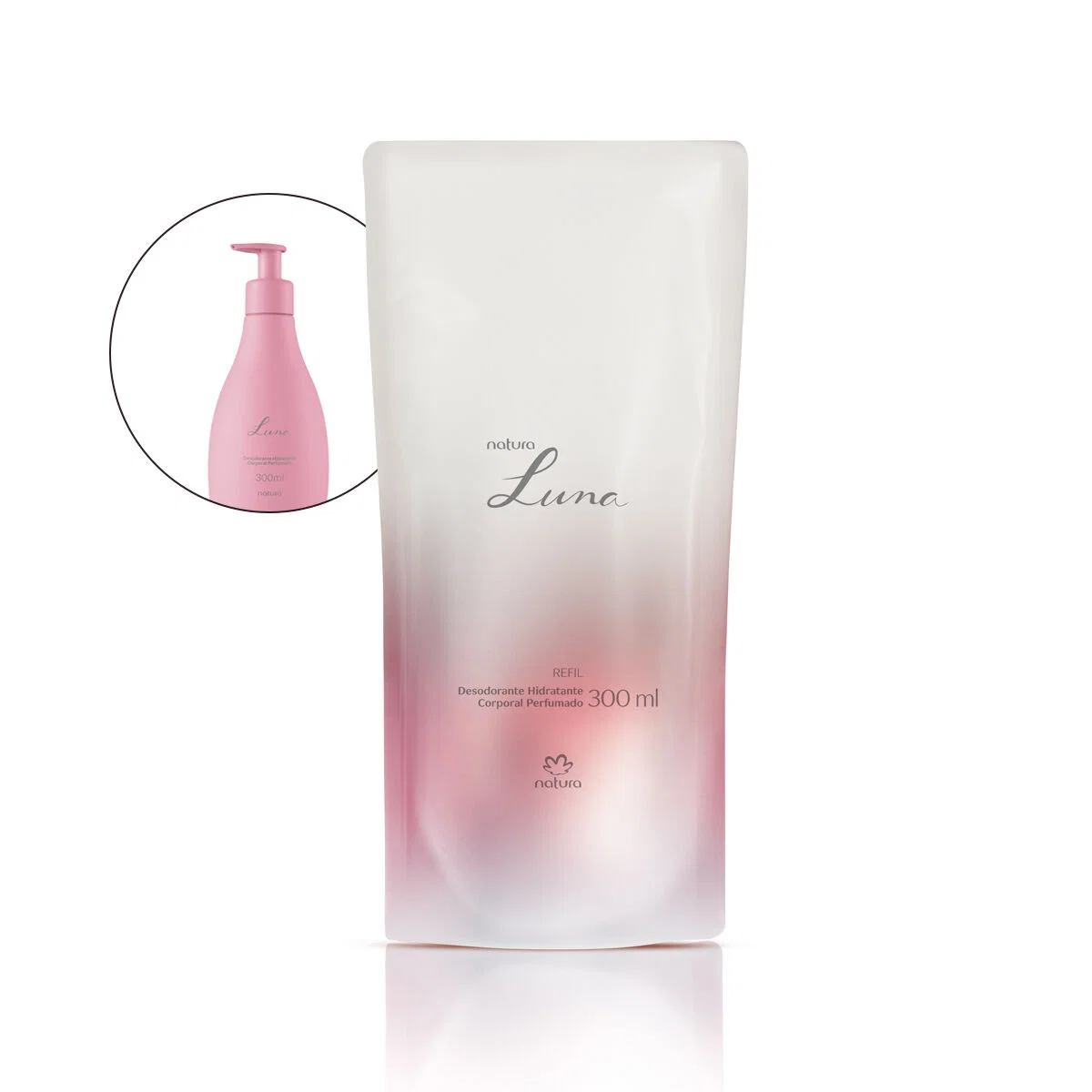 Refil Desodorante Hidratante Corporal Perfumado Luna 300 ml