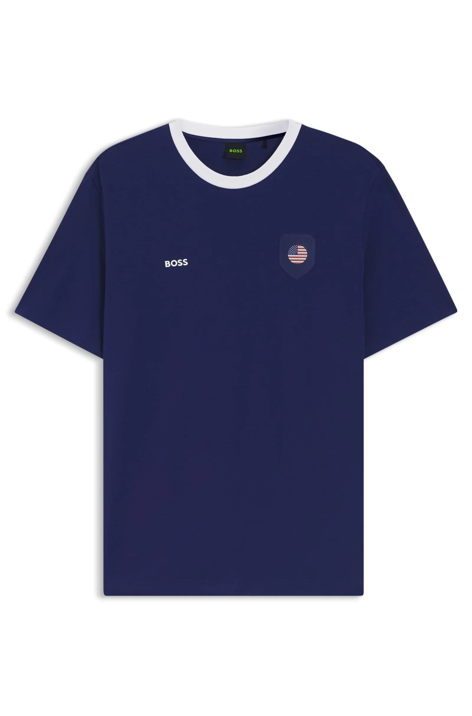 Camiseta De Algodão Stretch Com Bandeira Dos EUA — imagem 1
