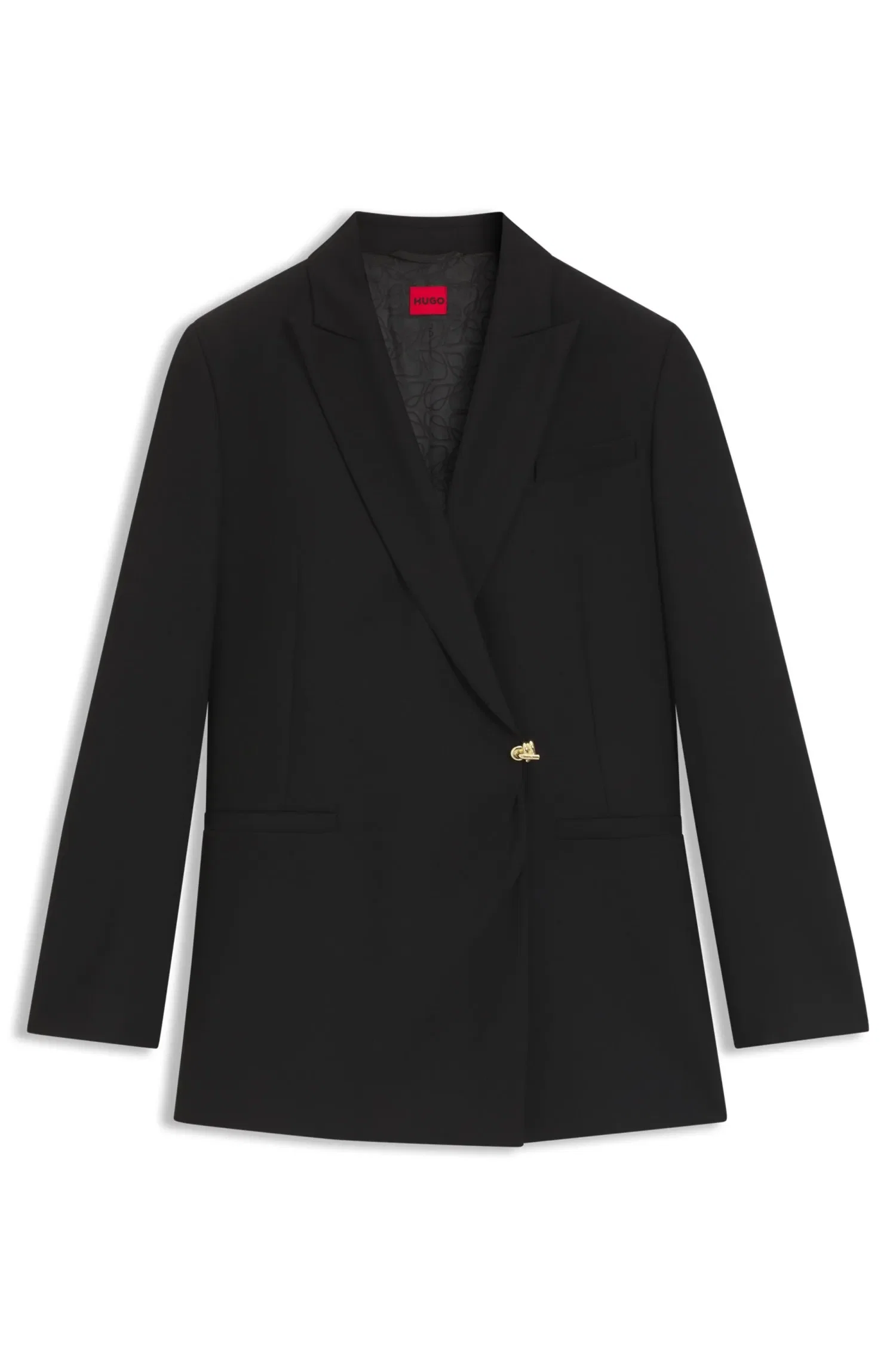 Blazer De Ajuste Regular Com Parte Frontal De Trespasse