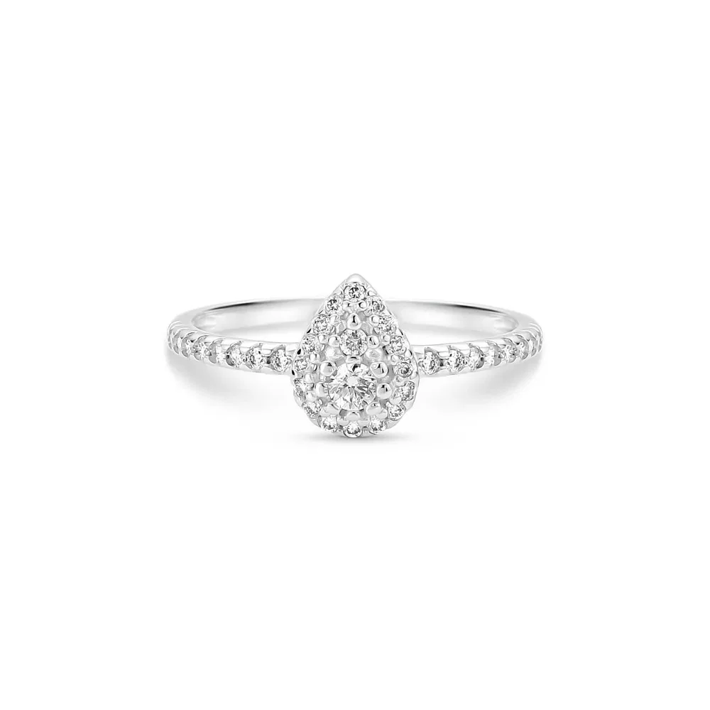 Anel Lumina em Ouro Branco 18k com 0,30ct de Diamante — imagem 1