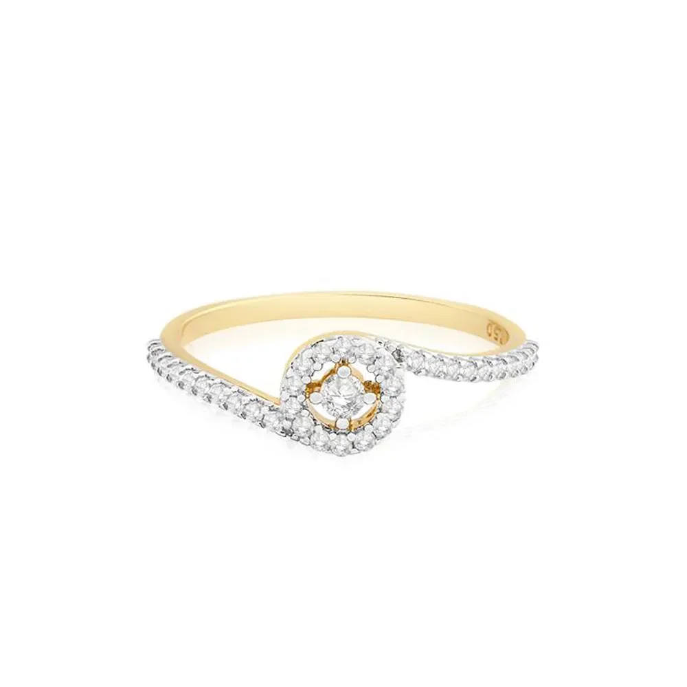 Anel Pavê em Ouro Amarelo 18k com Diamantes — imagem 1