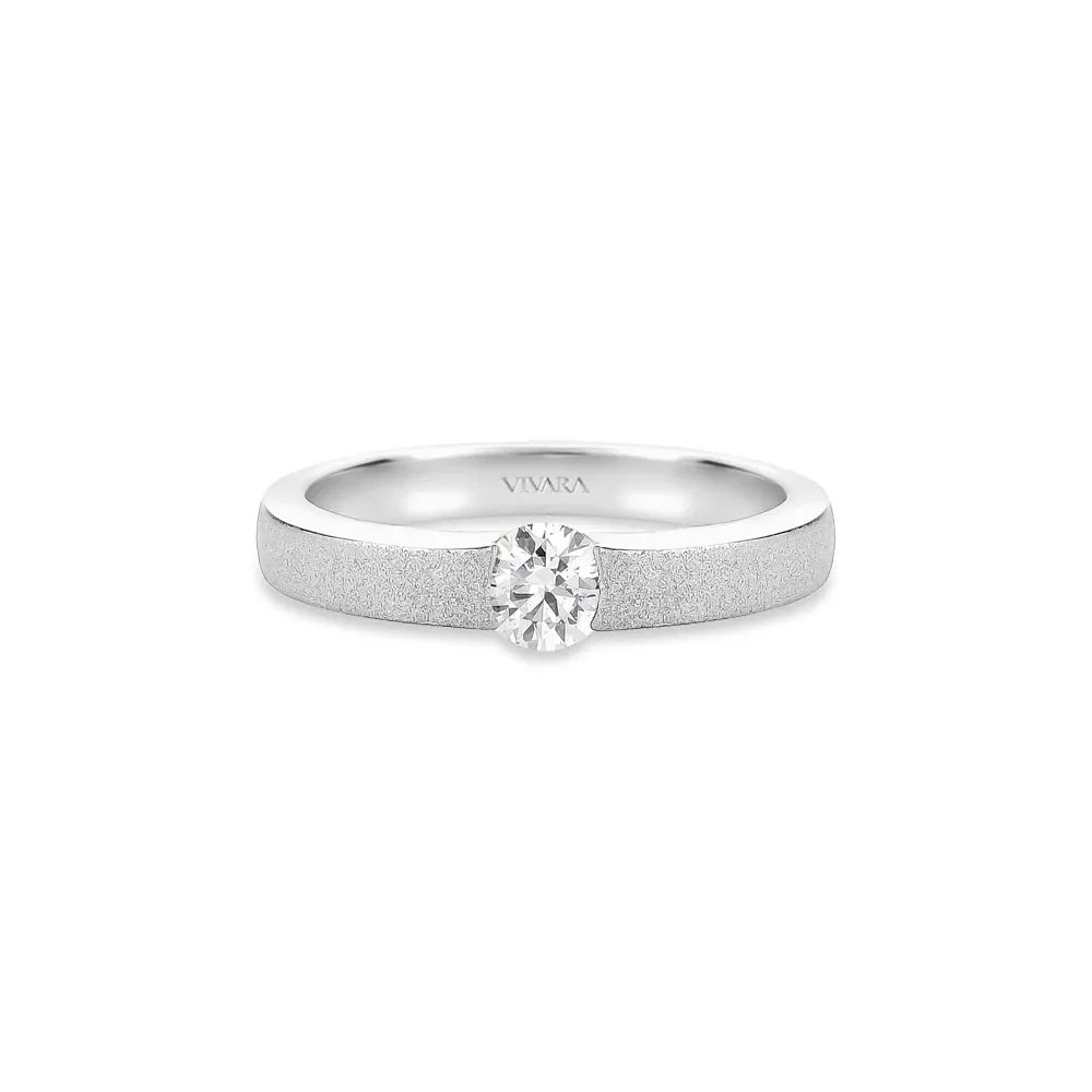 Anel Solitário Promise em Ouro Branco 18k com 0,35ct de Diamante