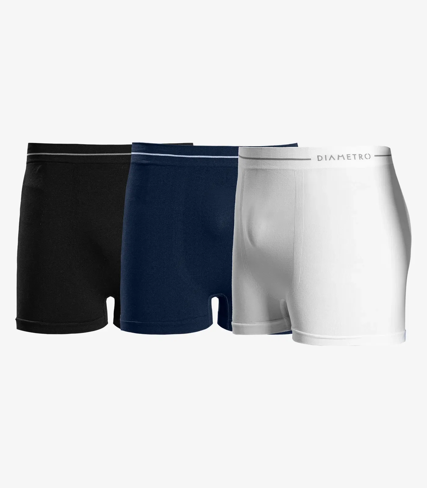 Kit 3 Cuecas Boxer Lisa De Poliamida Diametro Unica — imagem 1