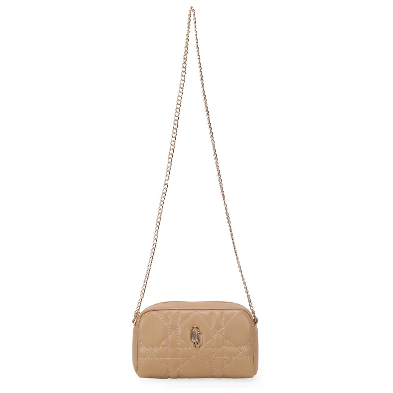 Bolsa Transversal Pequena Matelasse Com Alca Corrente