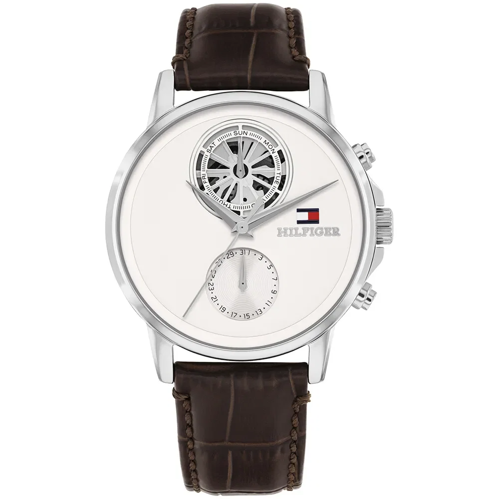 Relógio Tommy Hilfiger Stewart Masculino em Couro Marrom 1710746