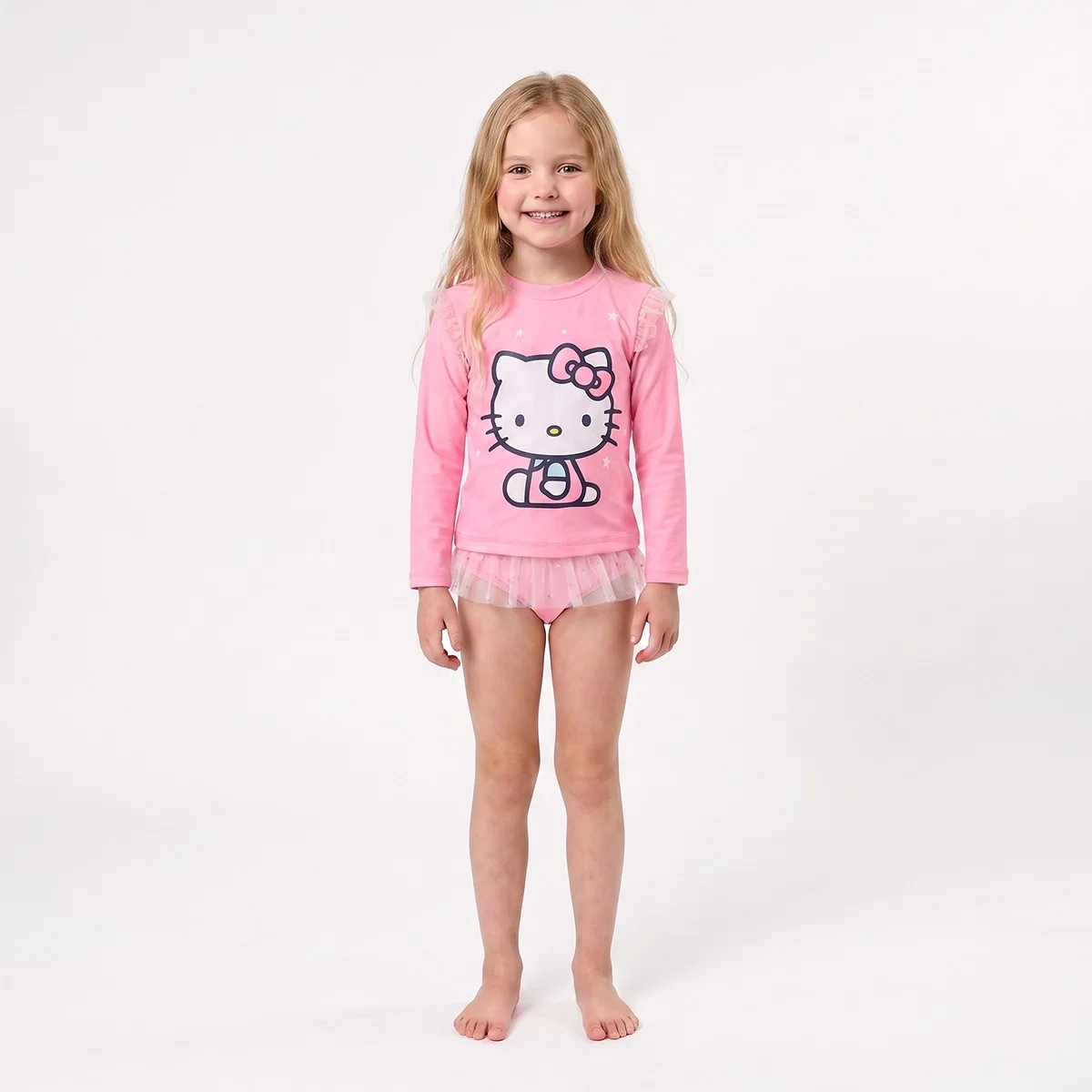 Conjunto Kids Praia Hello Kitty Lycra Proteção Uv 50+ Tip Top