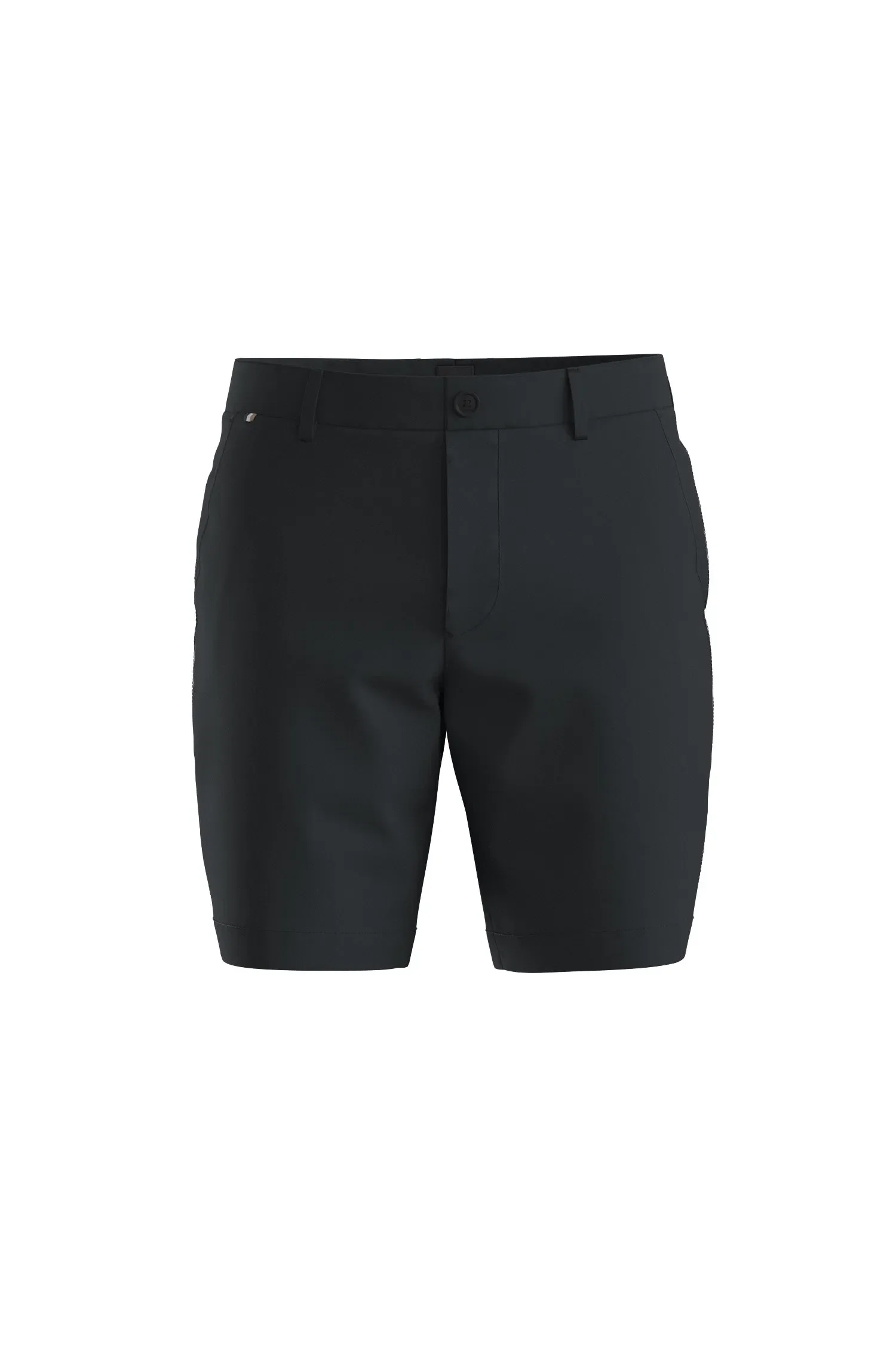 Shorts De Ajuste Slim Em Algodão Elástico Estruturado — imagem 1