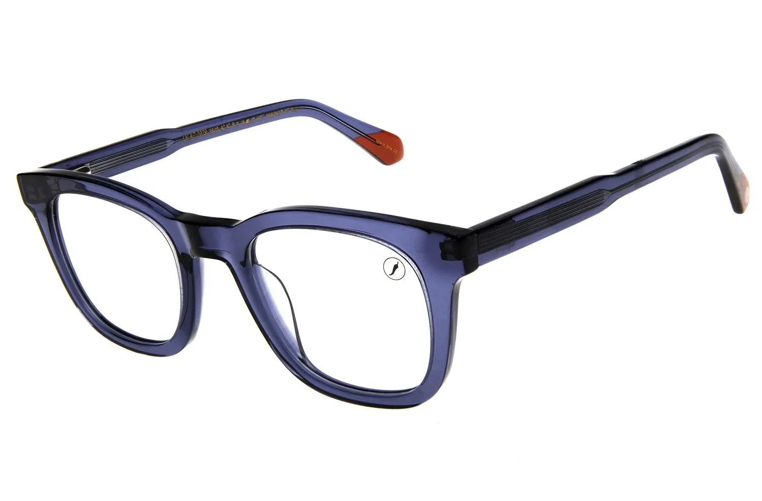 Armação Para Óculos de Grau Masculinon Premium Quadrado AC Azul — imagem 1