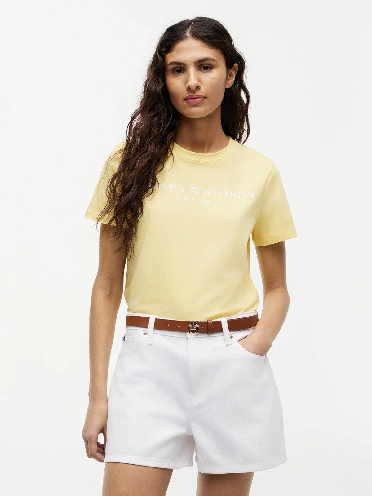 Camiseta de Gola Redonda com Logo — imagem 1