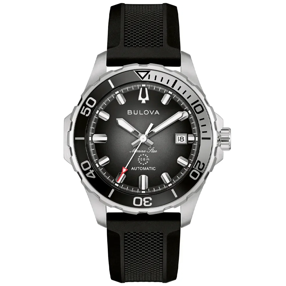 Relógio Bulova Marine Star Feminino em Silicone Preto 98B465N