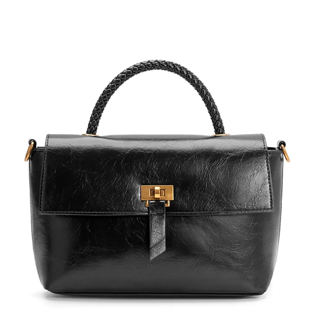Bolsa Tiracolo Texturizada Preta