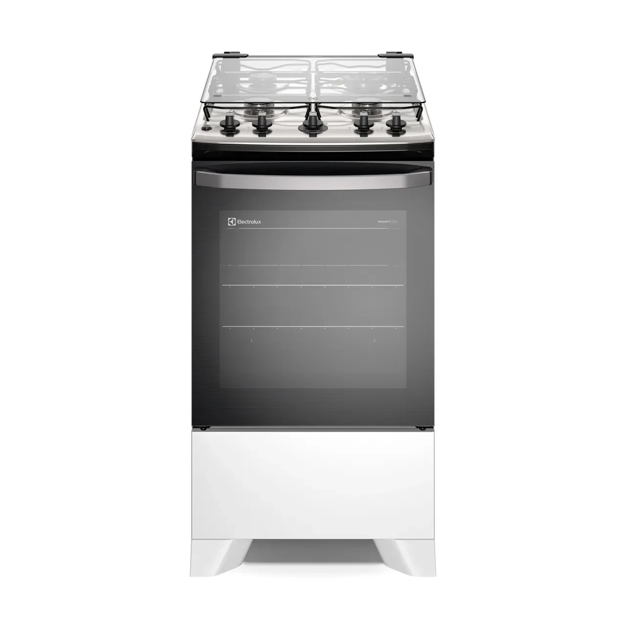 Fogão 4 bocas Electrolux Branco Efficient com Mesa Inox, PerfectCook e VaporBake (FE4IB) — imagem 1