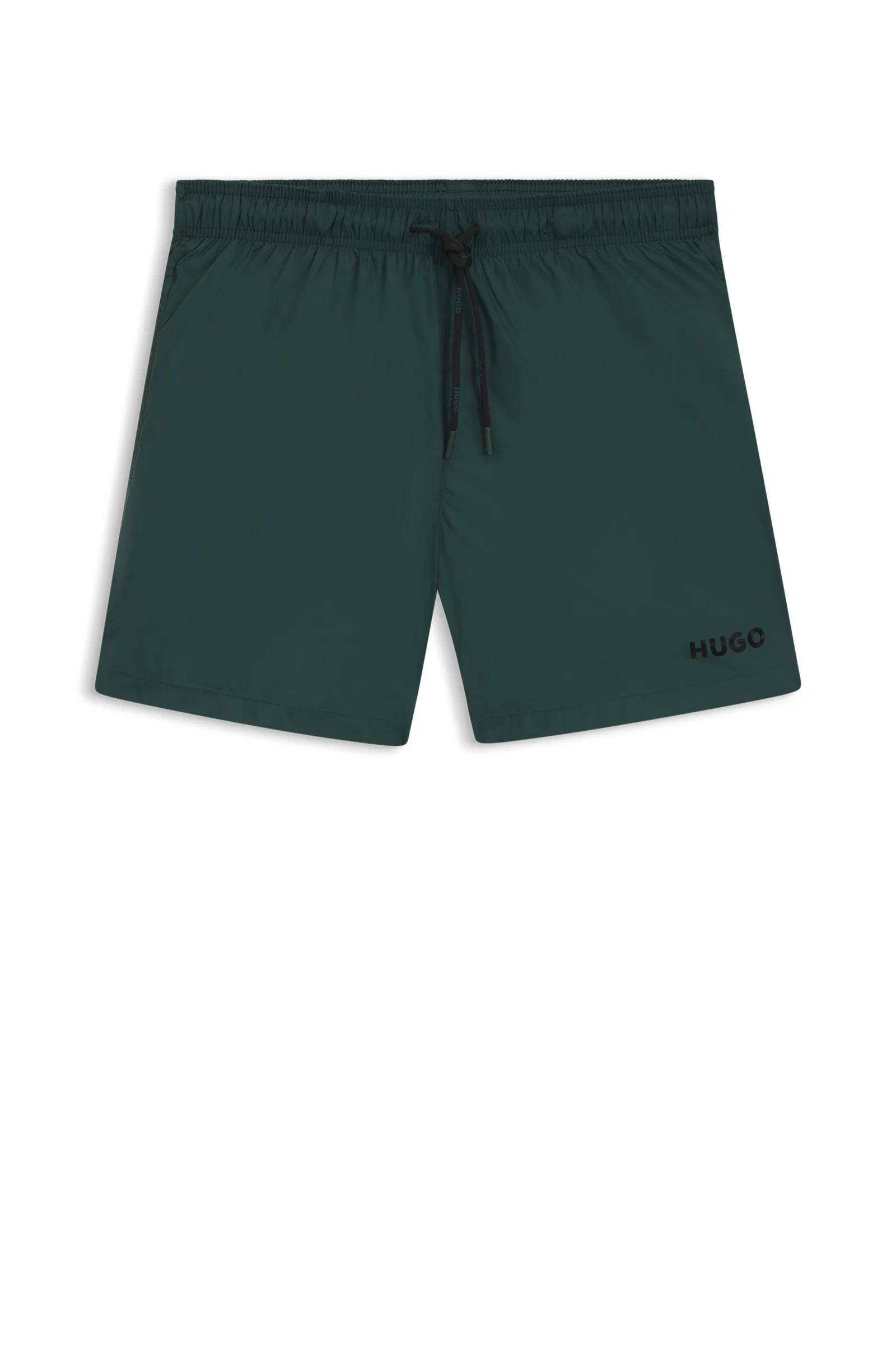 Shorts De Banho Forrado Com Logo Em Contraste