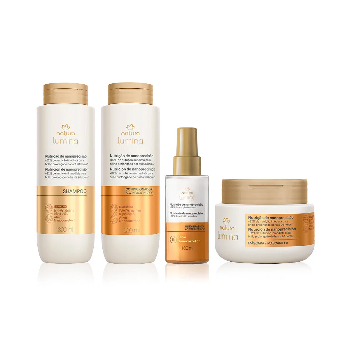 Kit Natura Lumina Nutrição e Nanoprecisão Tratamento Completo (4 produtos) — imagem 1