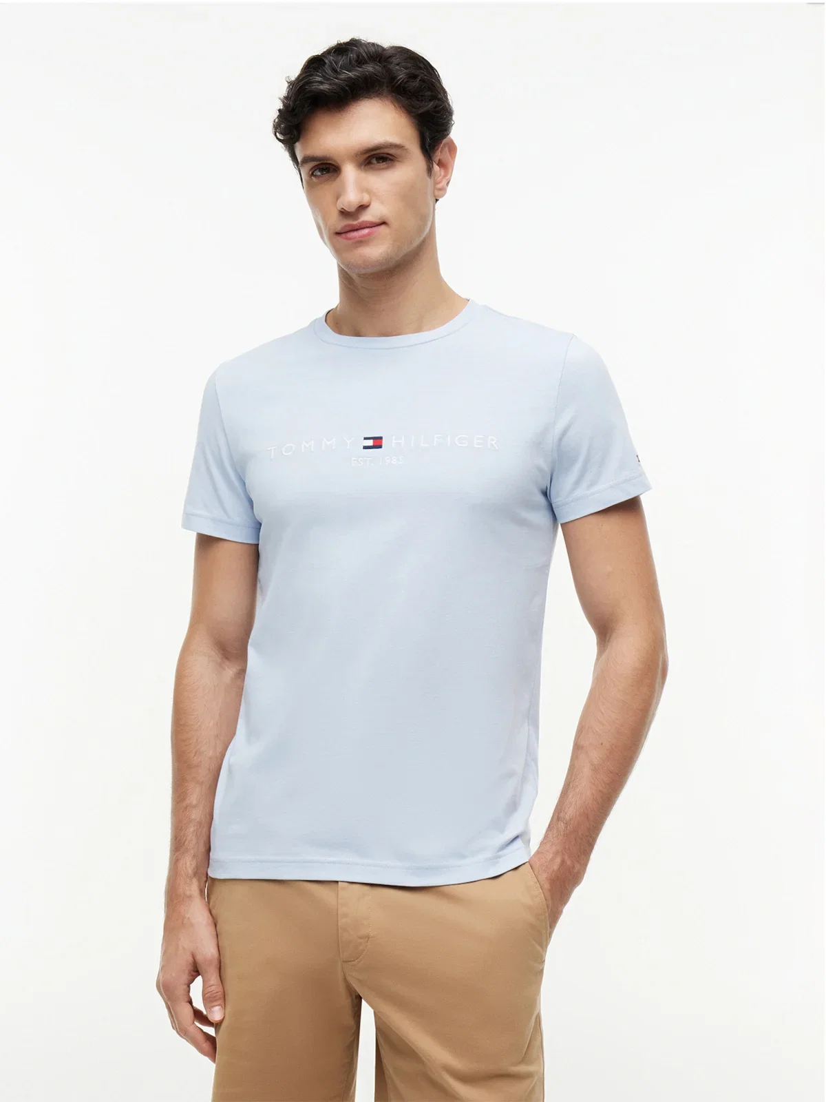 Camiseta Slim Jersey com Bordado de Logotipo — imagem 1