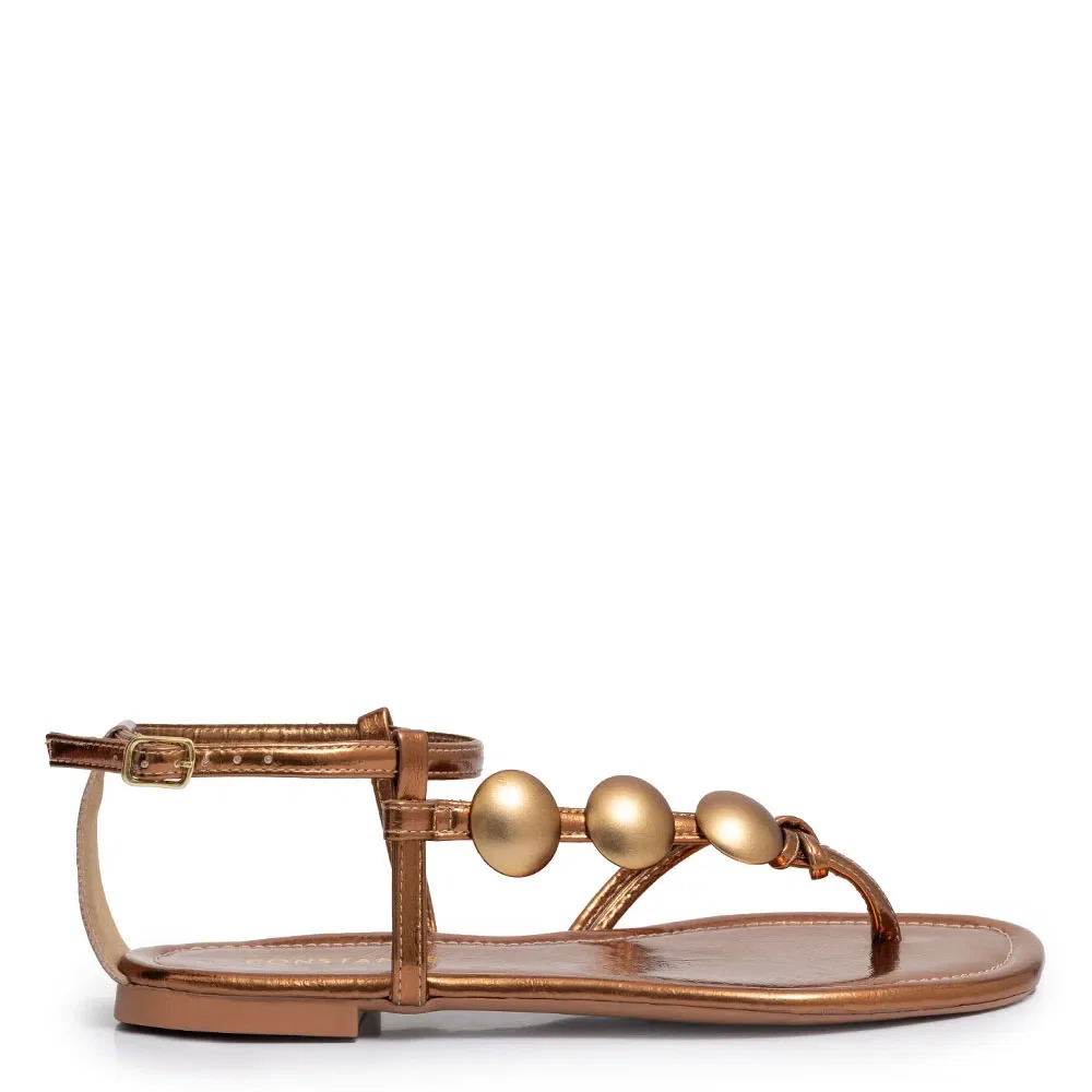 Rasteira Bronze Esferas