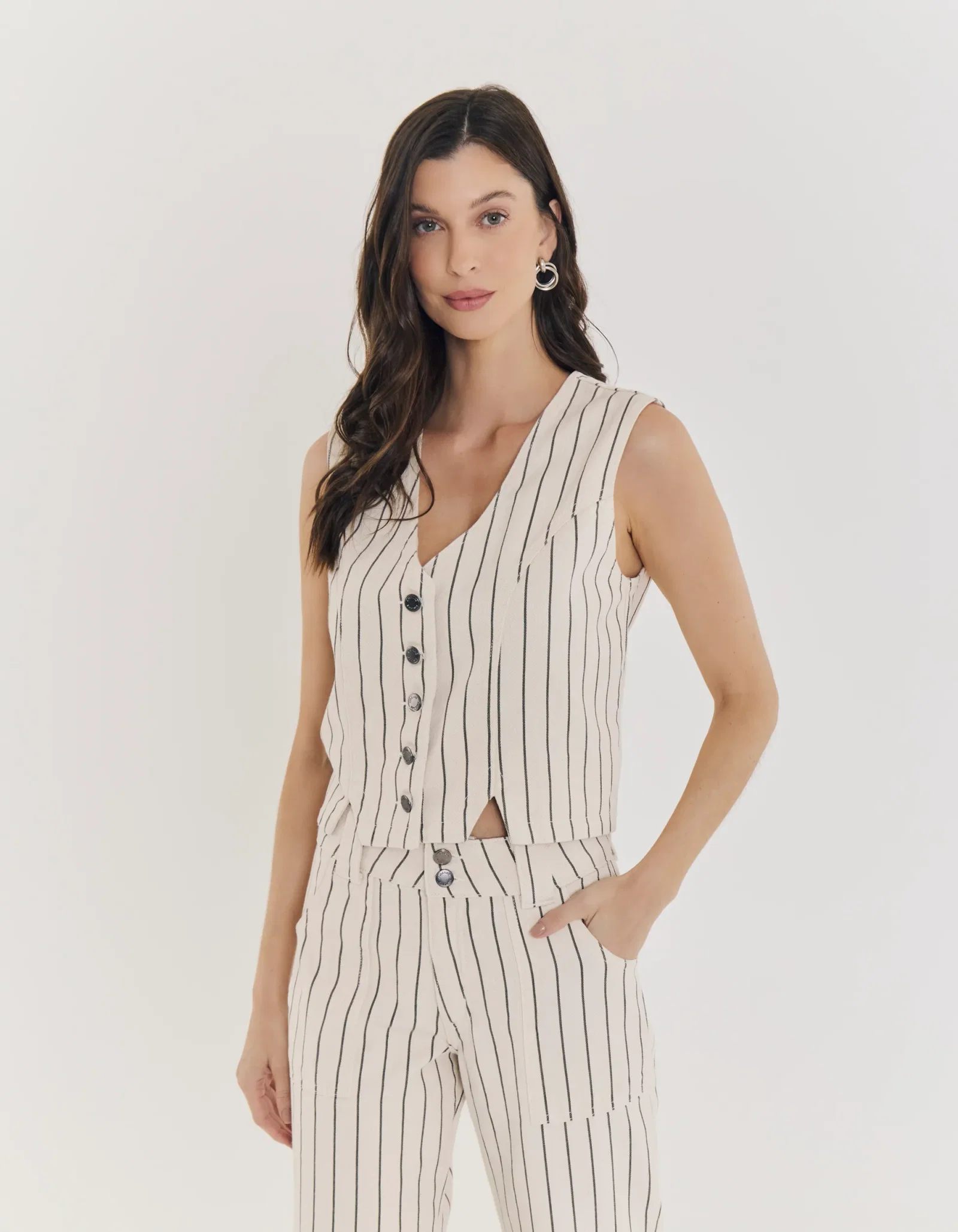 Colete Sarja Listras - Off White
