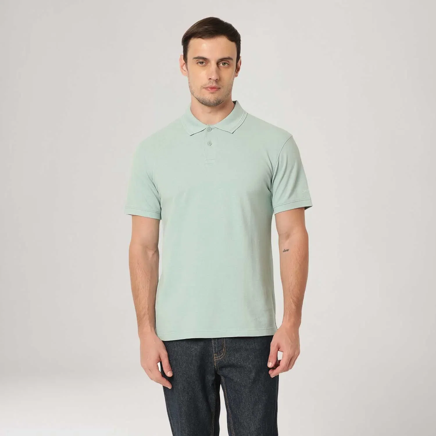 Camisa Polo Levi's® Authentic Verde Água Manga Curta