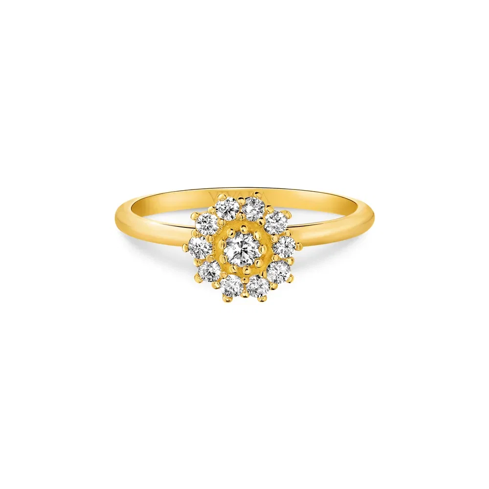 Anel Pavê em Ouro Amarelo 18k com Diamantes — imagem 1