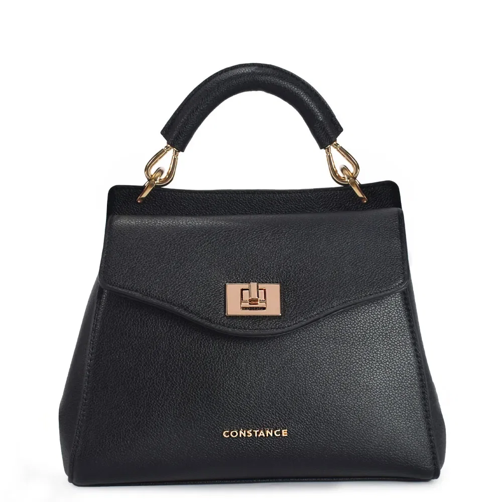 Bolsa Satchel Fecho Torniquete Preta