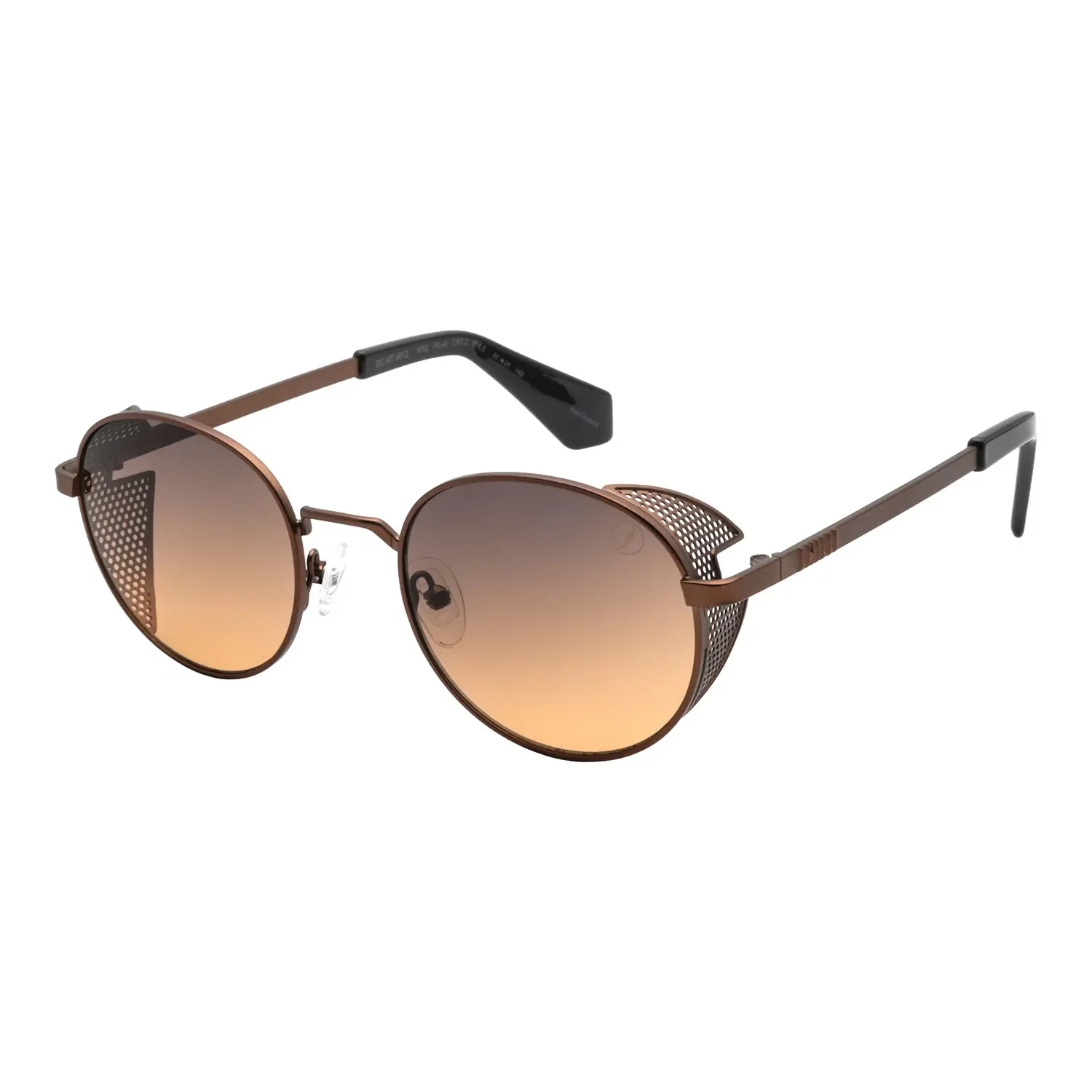 Óculos de Sol Masculino Chilli Beans Redondo Flap Degrade Marrom