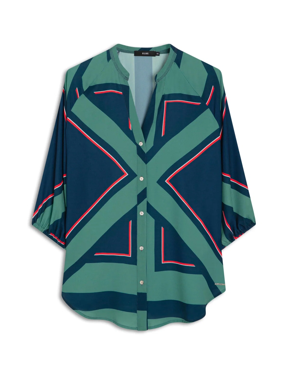 Camisa Beta Geometrico Raglan Long Shirt Padrao 1 — imagem 1